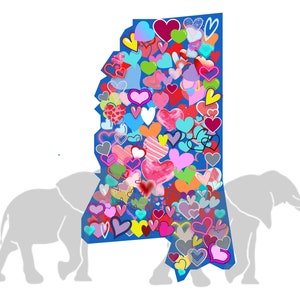Mississippi Hearts PNG sublimation