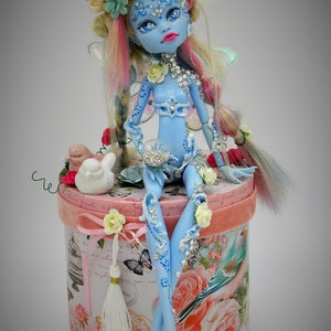 CRYSTAL Doll Figurine Monster High OOAK Repaint Custom