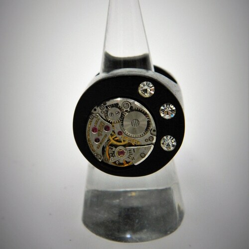 RING Steampunk style Wooden Swiss shops watch mechanism