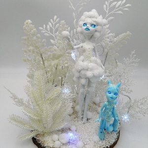 Let It Snow  Doll Figurine Monster High OOAK Repaint Custom Diorama