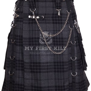 Premium Schottischer Kilt - Gothic Kilt - Punk Kilt - Steampunk - Gay Pride - Sondergröße