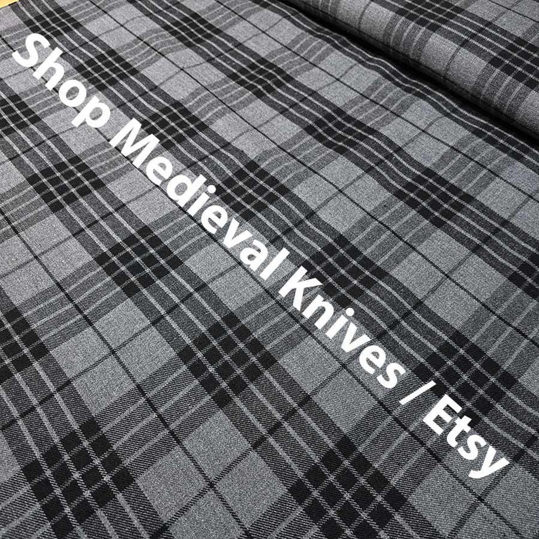 Grey Watch Tartan Fabric - 54 Inches Width - 16 Oz Acrylic Scottish ...