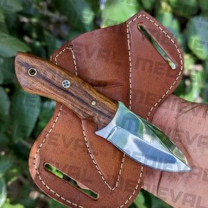 Hunting Knife 1075 Carbon Steel and Compact Fiber Handle - Handmade Camping Knife - Bushcraft Knife - Survival Knife with Sheath