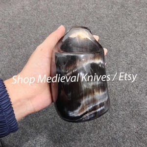 Authentic Buffalo Horn Tankard | Scottish Viking Beer Mug | Handmade Mug | Norse Medieval Drinking Cup | Groomsmen Gift,Renaissance Fair Mug