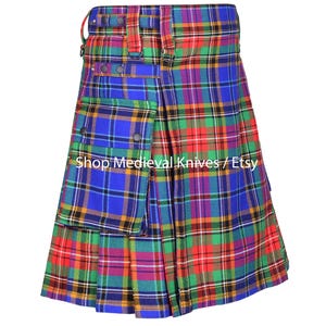 Beattie Clan Tartan Kilt Scottish Tartan Utility Kilt Traditional Highlander Kilt for Men - 16 Oz Tartan Kilt Custom Made Kilt 70+ Tartans
