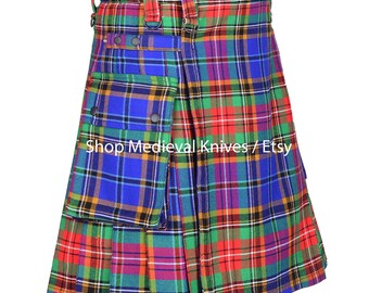 Beattie Clan Tartan Kilt Scottish Tartan Utility Kilt Traditionele Highlander Kilt voor mannen - 16 Oz Tartan Kilt Custom Made Kilt 70+ Tartans