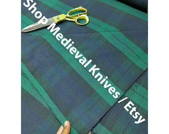 Poly viscose (PV) Black Watch Tartan Fabric - 16 Oz Scottish Tartan - Kilt Making Fabric - Running Yards - 54 Inches Width