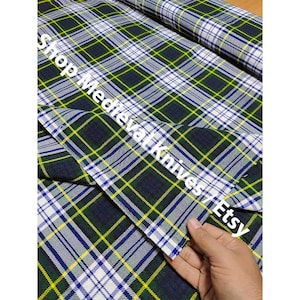 Tessuto tartan Dress Gordon - Tartan scozzese da 16 once - Lavabile in lavatrice - Iarde correnti - Larghezza 54 pollici - Tessuto per tappezzeria