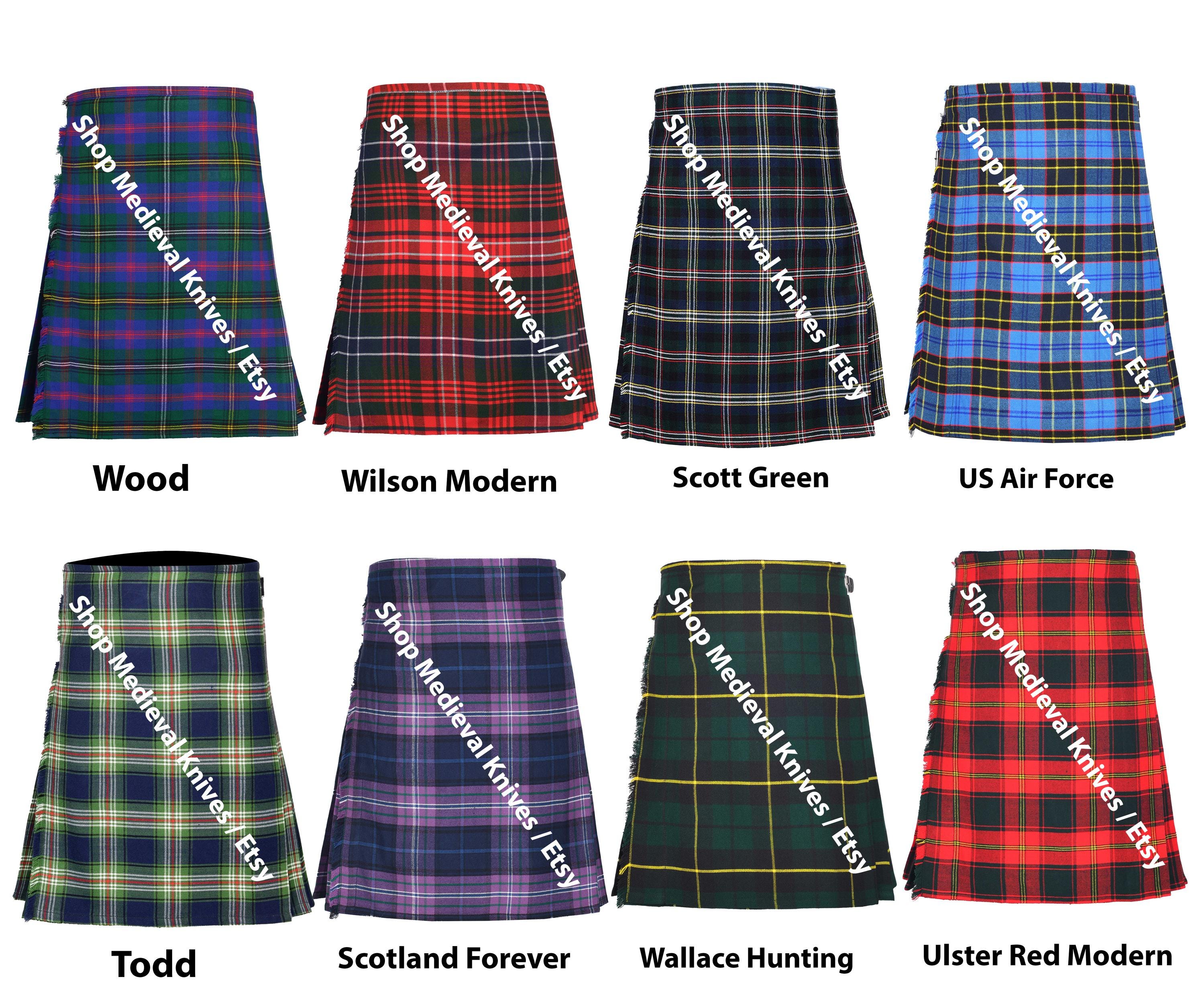 Traditional Scottish Tartan 8 Yard Kilt | Highlander Kilt for Men