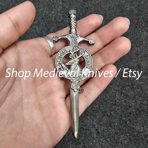 Scottish Kilt pin | Made of Brass Antique Metal | Fraser Clan kilt Pin | Size 4.5 Inches | Premium Handmade Kilt Pin