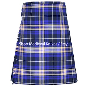 Scottish Rees Tartan 8 Yard kilt | Traditional Highlander Kilt For Men | 16 Oz Tartan | Made to Order Kilt | Handmade Kilts for Men