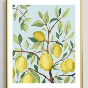POBIERANIE CYFROWE - Ilustrowany wydruk ścienny Lemon Tree