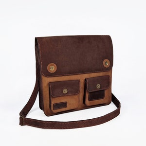 Mochila convertible de cuero, bandolera para portátil, bolso tipo cartera con asa superior