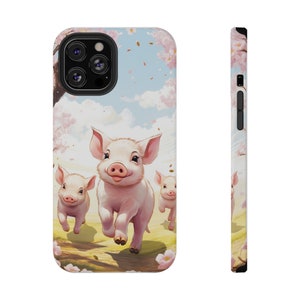 Sakura Piglets Impact-Resistant Phone Case