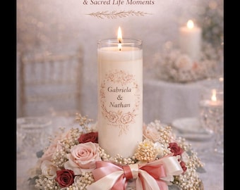Personalized Soy Candle Centerpiece | Custom Wedding, Baby Shower, Memorial Decor