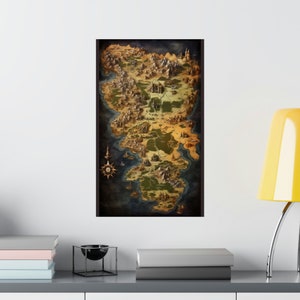 Mystic Cartography: Vintage Fantasy Land Map