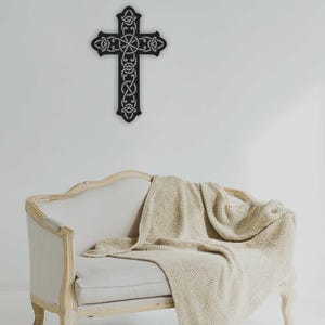 Large Wooden Celtic Cross: Rustic Irish Wall Decor