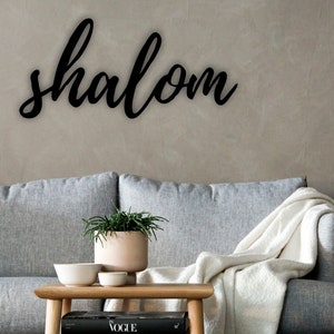 Shalom Sign / Peace Word Wall Art / Country Home Decor