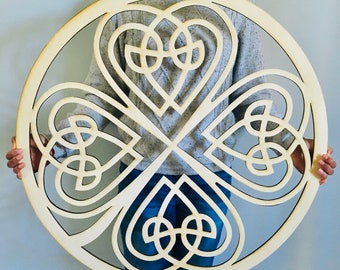 Celtic Shamrock Wall Decor/ Symbol Of Ireland/ 4 Leaf Clover St. Patricks Decor