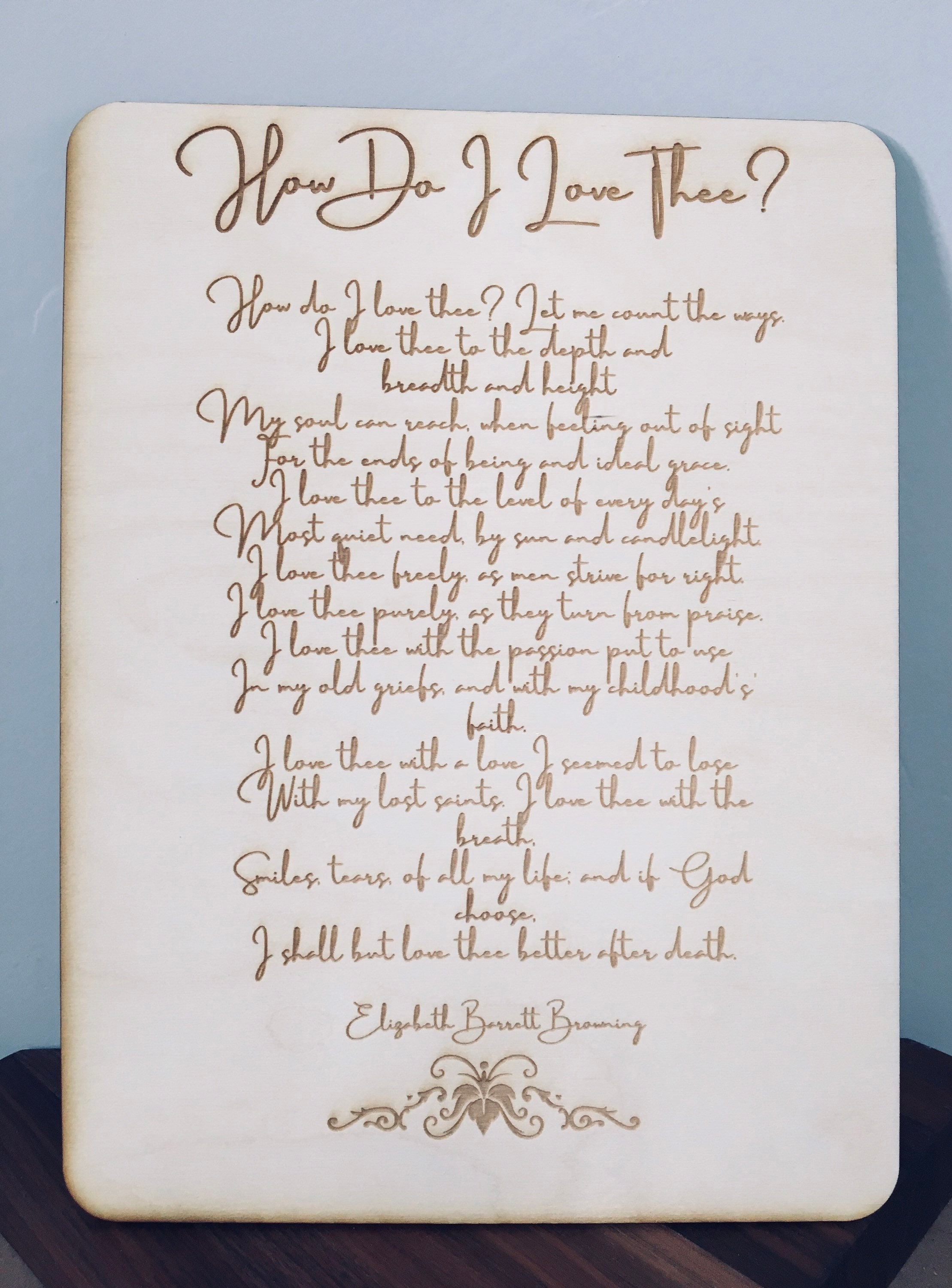 How do I love thee Etsy