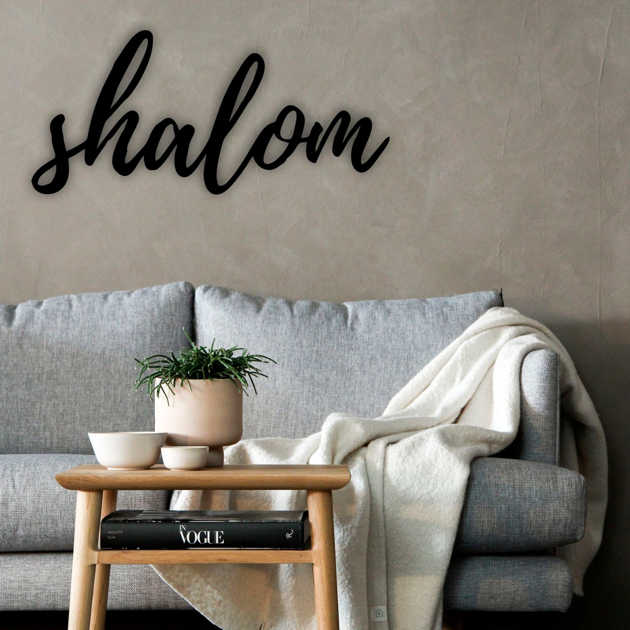 Shalom Novelty Sign Hebrew Meaning Peace Plaque Heart and -  Israel