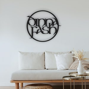 Dinna Fash/ Scottish Sign/ Round Celtic Wood Sign/ Large Round Dinna Fash Wood Plaque