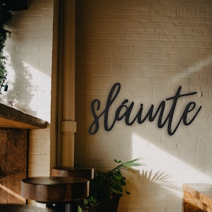 Slainte Sign: Irish Gaelic Toast, Pub Decor