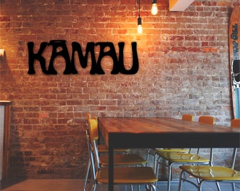 Kamau Bar Sign/ Hawaiian Cheers Sign/ Restaurant or Pub Décor/ Home Bar Décor / Island Pub Décor