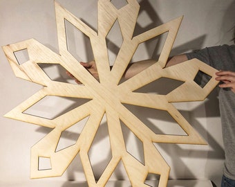 Large Wooden Snowflakes/ Winter Party Theme/ Christmas & Winter Decor