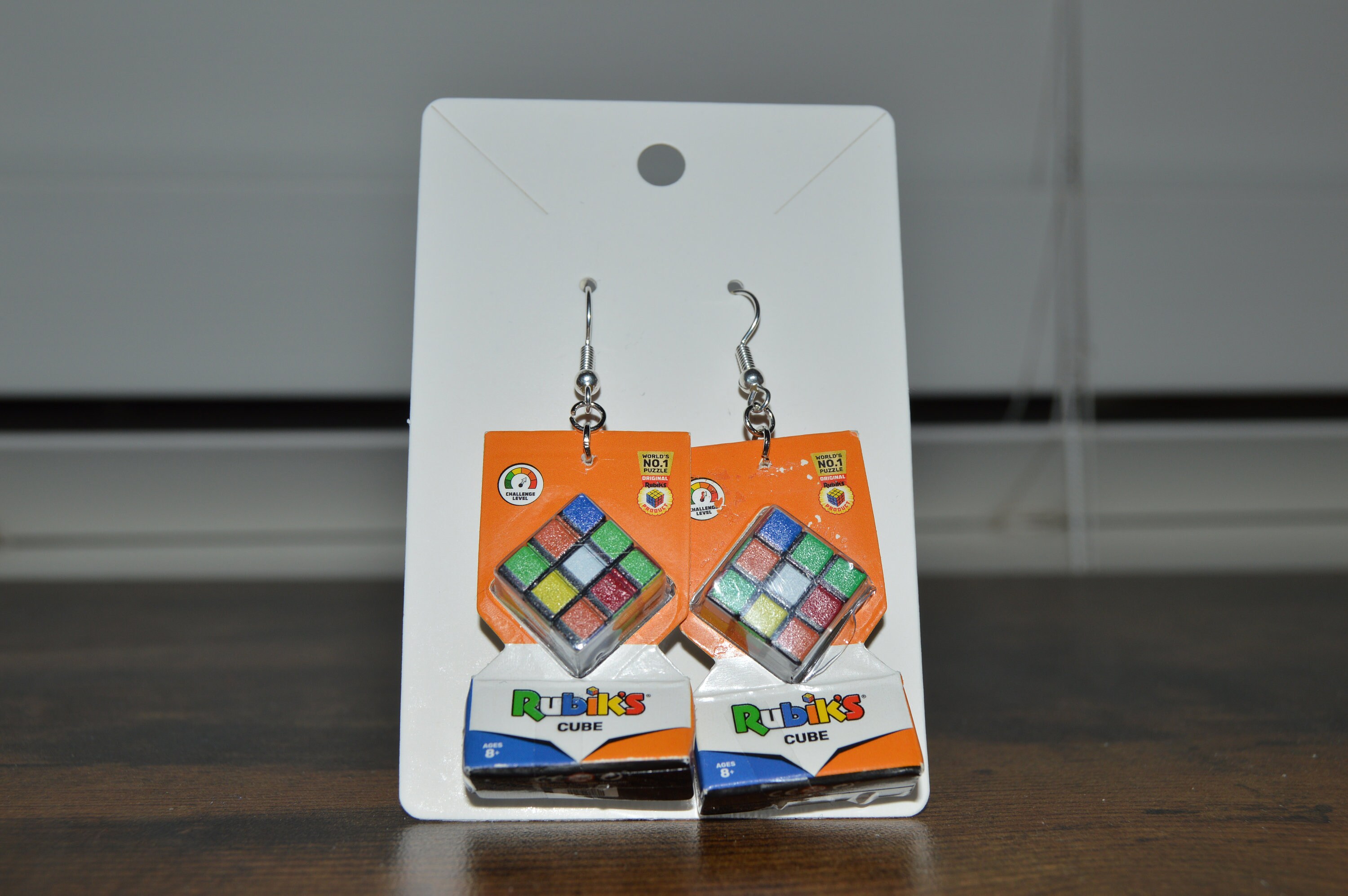 Rubik Bear Box Calf Leather earrings, Designer Collection