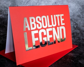 Father's Day Card Absolute Legend! For your amazing Dad | Father | Daddy | Blank inside