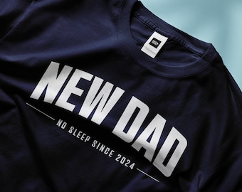 New Dad - Heavy Cotton Tshirt | Fathers Day | Gift for him | New Father | Tee Shirt | T-shirt | Sleepless Dad | New Baby | Quality