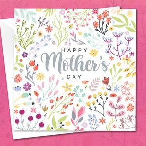 Happy Mothers Day Card UK | Quality Greetings Card | Mother's Day Card | Special Mum | Ditsy | Flowers | Modern | Classic | Floral