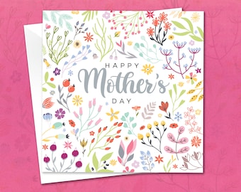 Happy Mothers Day Card UK | Quality Greetings Card | Mother's Day Card | Special Mum | Ditsy | Flowers | Modern | Classic | Floral