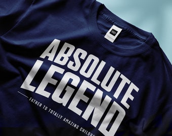 Absolute Legend - father to totally amazing children - Heavy Cotton Tshirt