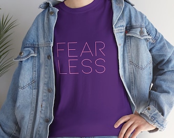 Fear Less - Unisex Heavy Cotton Tshirt | Fearless | Quality | Motivational | Taylor Swift | Swifty | Gift for Daughter | Gift for Sister