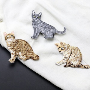 cat embroidered PATCH embroidery animal current popular ornament classical classic