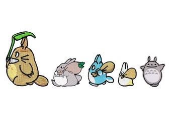 tecknad Totoro X5 broderad tygmärke broderi stryk-på Totoro