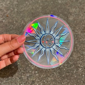 Sun Magic Rainbow Making Suncatcher Sticker - Rainbow Decal, Window Light, Colorful Art, Durable Vinyl, Prismatic, Moon Phases, Girls Dance