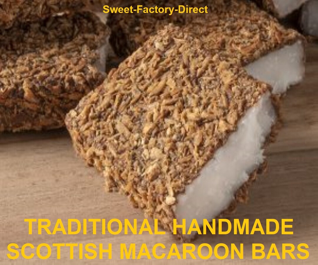 Scottish Macaroon Bars Traditional Handmade Bulk Wholesale Retro Sweets