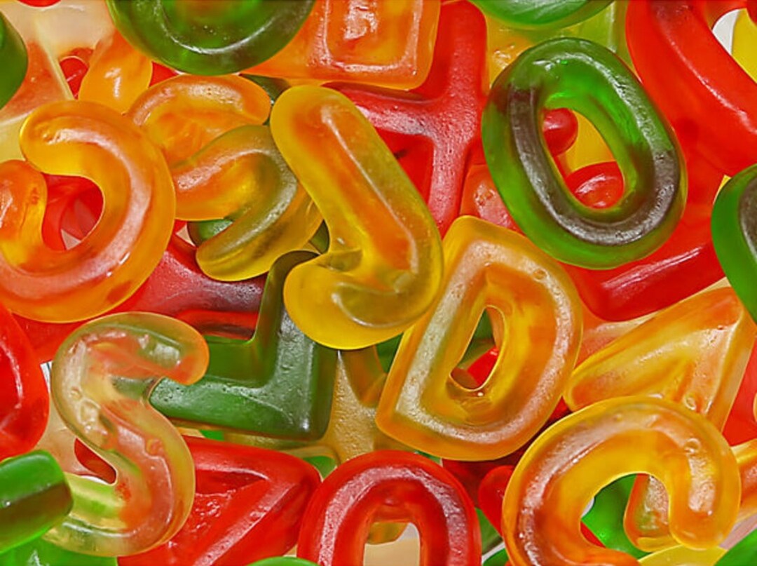 Jelly ABC Alphabet Letters & Numbers Fruit Flavours Retro Etsy UK