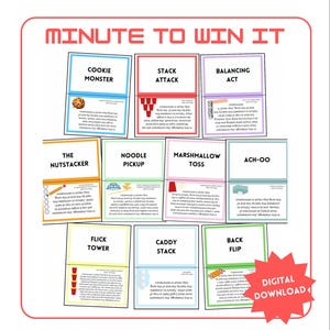 Minute to Win It Primary Singing Time Activity for Reviewing Songs Primary Program Practice Activity Review Game for Primary Singing Time