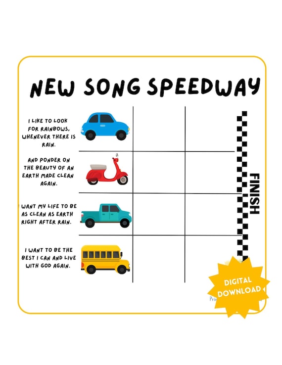 Teaching a New Primary Song Activity Easy Primary Singing Time Idea for learning a New Song Singing Time Game Printable DIGITAL DOWNLOAD