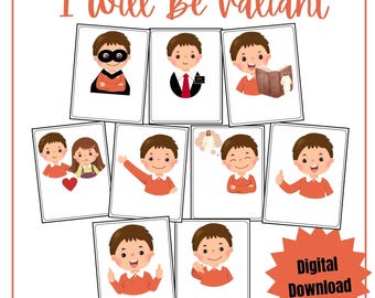 Flipchart for I Will Be Valiant Primary Song Visual for Primary Singing Time Idea for Teaching I Will Be Valiant Primary Actions/Song Visual