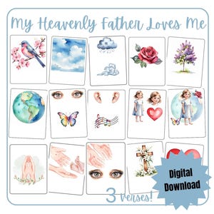 Flipchart for My Heavenly Father Loves Me Primary Song Visuals My Heavenly Father Loves Me 3 Verses Printable Song Pictures Primary Visuals