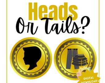 Juego sencillo para la hora de cantar en la Primaria SUD / Actividad de cara o cruz para la hora de cantar / Imprimible de moneda gigante para cara o cruz / Juego para el día de repaso