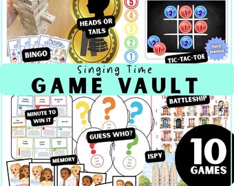 LDS Primary Singing Time Games – Utskrivbart musikaktivitetspaket (Direkt nedladdning)