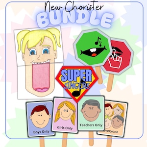 4 Activities for New Choristers | Essentials for Primary Singing Time | LDS Singing Time | Easy Singing Time Props | Singing Time Printables
