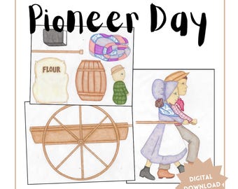 Pioneer Day Singing Time Activities for Pioneer Day Ideas Pioneer printable Pioneers Pulling Handcart Primary Pioneer Activity Ideas