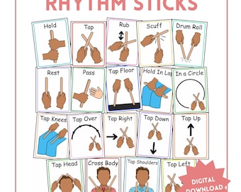 Rhythm Stick Visual for Primary Singing Time Activity Easy Singing Time Idea Primary Rhythm Sticks Easy Way to Use Rhythm Sticks for Primary